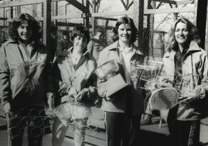 1982 Women’s Nationals (from left): Robin Rich Fulton and Pat Lurie (finalists) with Yvonne Hackenberg and Hilary Hilton Marold (winners)