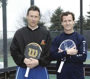 Men’s Champions 1996: Scott Mansager (left) and Flip Goodspeed. This was to be their first of five in succession, an APTA record for a team. Rich Maier won five in a row but with two partners.
