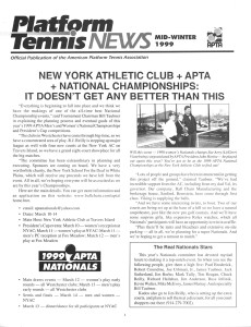 Platform Tennis News captures the action at the Nationals for the last time