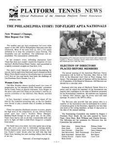 Platform Tennis News covers the Nationals in Philadelphia