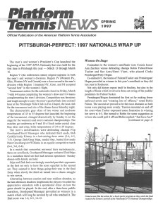 Platform Tennis News had the stories behind the National Championships